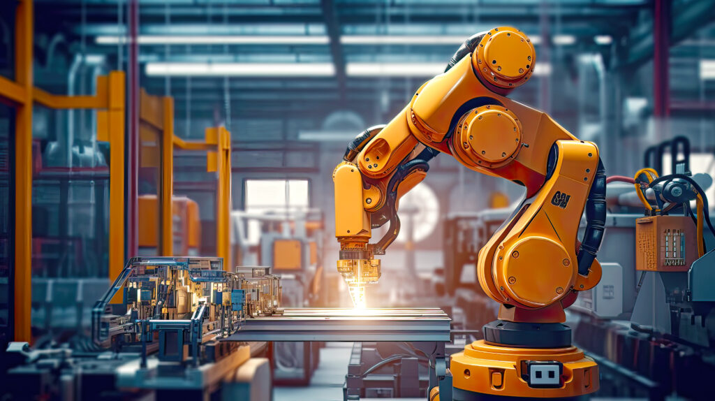 Industrieroboterarme als Symbol für Kardex Case Study baseVISION